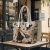 Halloween Witch Print Tote Bag Fashion Trendy Portable Daily Shopping Shoulder Purse