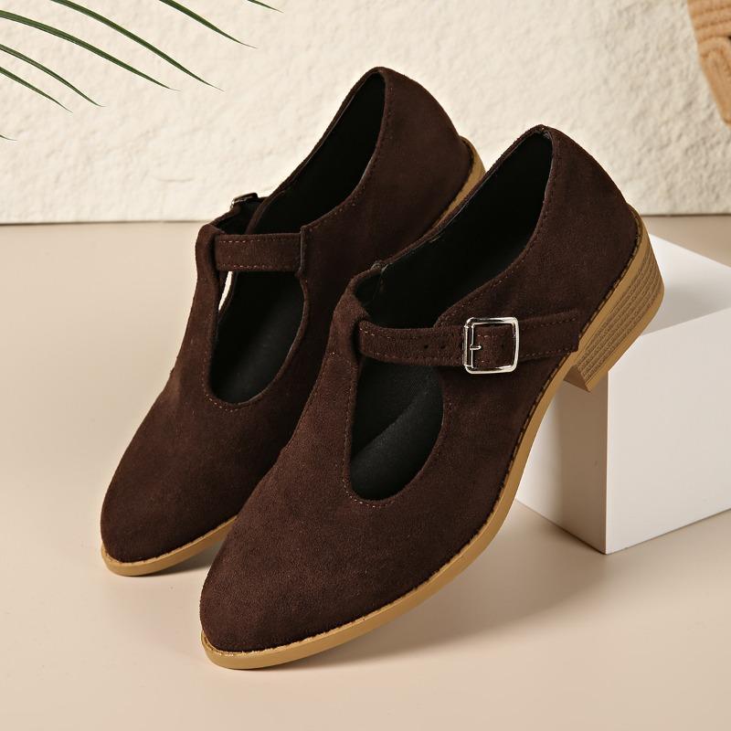 Women’s Low Heel Buckle Slip-On Ankle Boots
