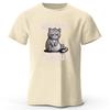 Summer Comfortable Soft Pure Cotton Short Sleeved Mens Home Street Oversized Loose Sports Tshirt Fashionable and Trendy Top