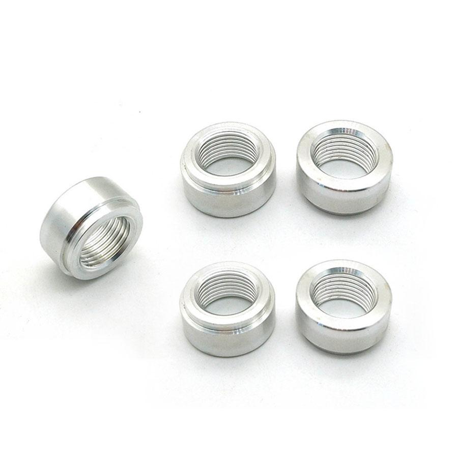 2PC Female Thread Weld On Bung Hose Adapter Aluminum Fitting 1/2 3/4 1/4 1/8 3/8 NPT M18X1 5 M16X1 5 M14X1 5 Size