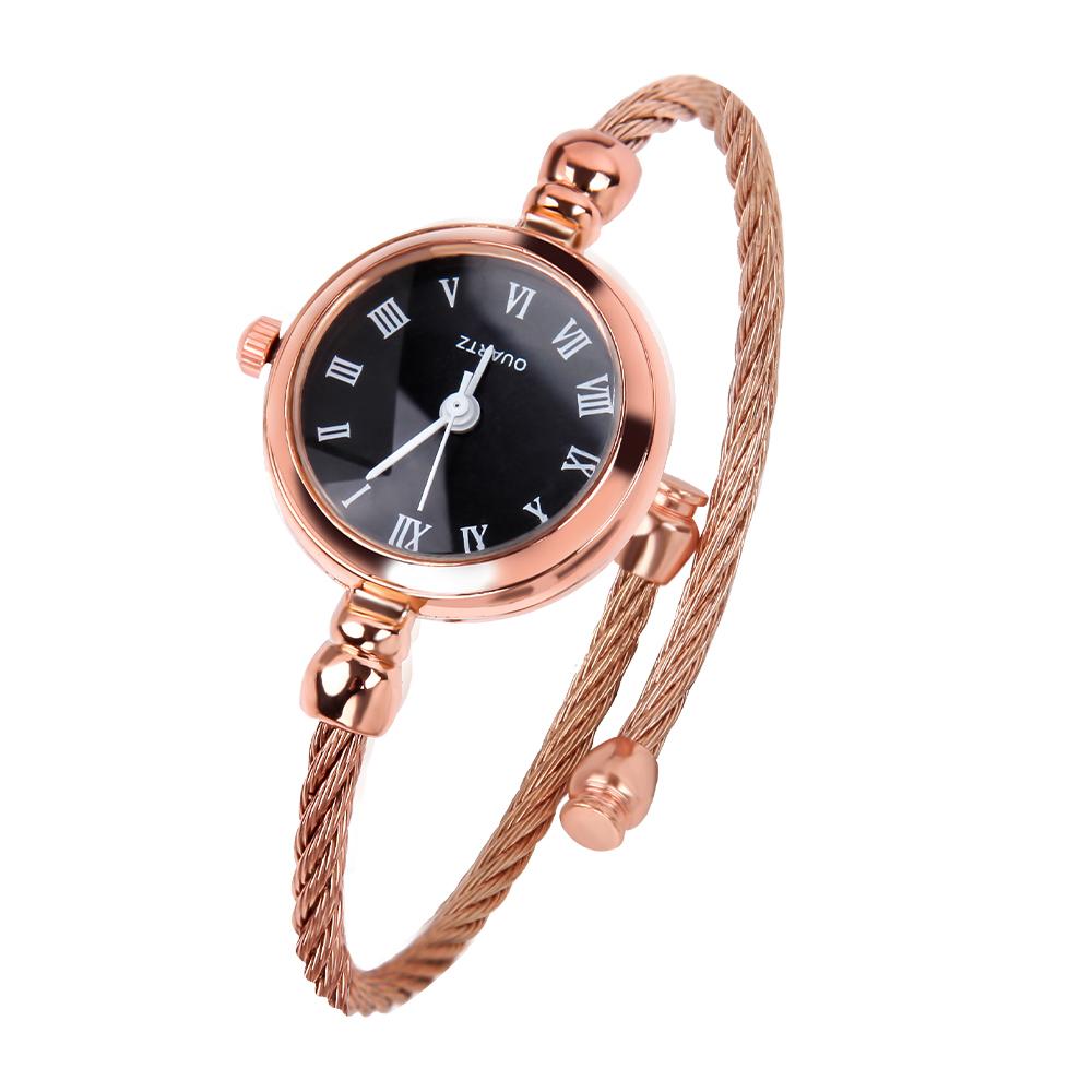 New Luxury Fashion Silver Bangle Bracelet for Women Watches Stainless Steel Retro Ladies Quartz Wristwatches Small Clock