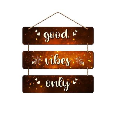 Nur gute Stimmung Holz Wandhänger für Heimdeko Geschenke | Schlafzimmer | Wohnzimmer | Zitate Dekoartikel | Wandbehänge zur Heimdekoration