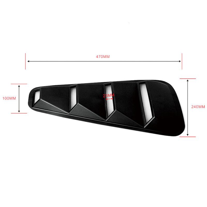 Car Modification Accessoriess Side Window Blinds Left, Right Rear Quarter Window Air Vent Louvers Fit For Ford Mustang 2005-2014