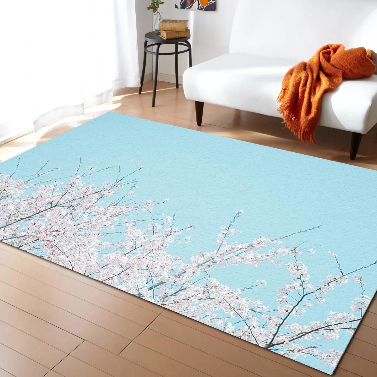 

Cherry Blossom Sakura Pink Flower Carpet for Living Room Large Area Rugs Bedroom Carpets Modern Home Decor Anti-slip Floor Mat 40x60cm