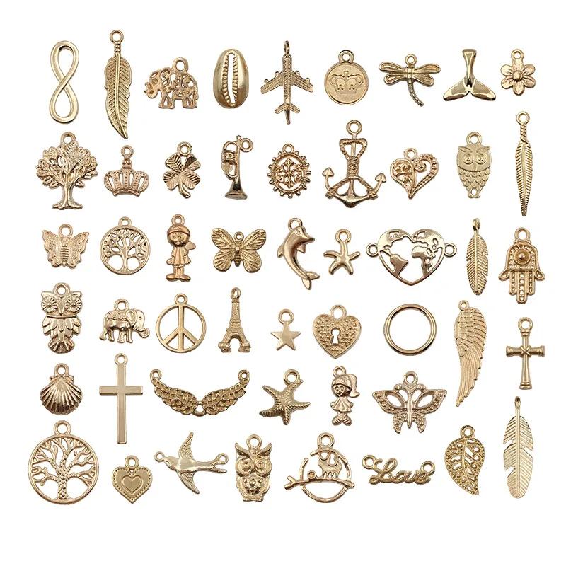 Mixed KC Vintage Alloy Charms For Jewelry Making Handmade DIY Bracelet Earrings Necklace Pendant Jewelry Accessories