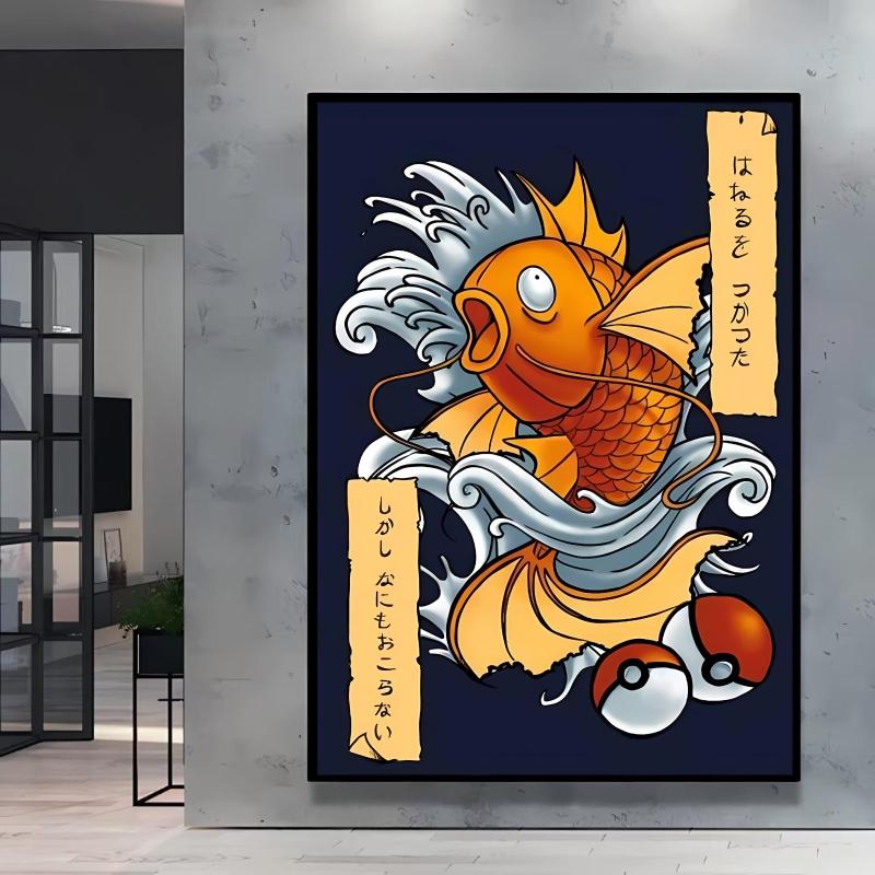 Anime Posters Wall Art Pokemon Cartoon Character Picture Modular Prints Home Room Painting Children's Bedroom Decor Best Gift