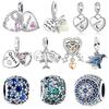 S925 Silver Firefly Love Airplane Suitcase Stars Moon Sun Charm Beads Fit Original Bracelet Woman DIY Jewelry Making