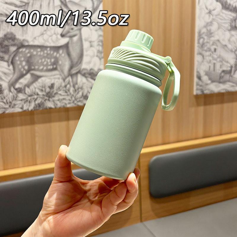 

Insulated Stainless Steel Water Bottle With Straw Cap For Sports And Travel зелений