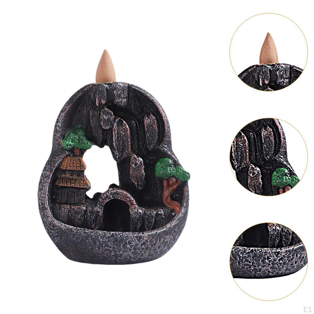 Backflow Incense Decoration Burner Handmade Creative Statue Censer for Garden Bedroom Table