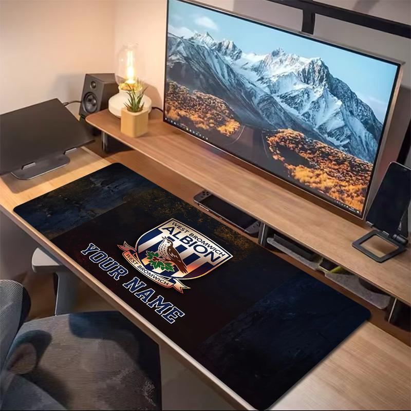 Benutzerdefinierter Name West Bromwich Albion Druck Kissen Rutschfeste Laptop-Tablet-Große Mauspads XXL-Matte Mini-PC-Spielmatte Mit Verriegeltem Rand