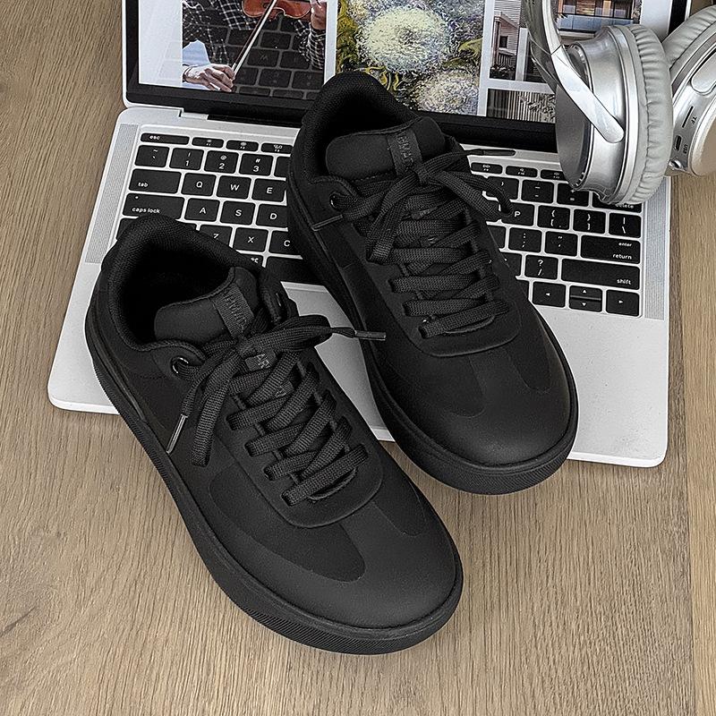 New solid color simple casual shoes couple foot flat shoes sports shoes do not stink feet female 36 чёрный