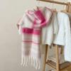 Tassel Winter Cashmere Scarves Mohair Neck Warmer Elegant Long Shawl  Girl