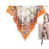 Mångsidig Damscarf i Silke med Blommönster - Lätt Lyx, Vår/Sommar 70cm Kvadratisk, Trendig & Populär