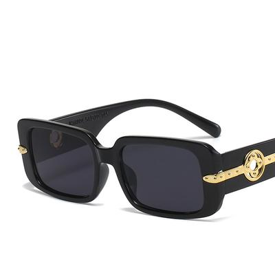 Gafas de sol con montura cuadrada pequeña a la moda, gafas de sol Retro con personalidad para mujer, gafas masculinas de marca de lujo, gafas de diseñador