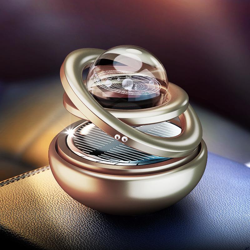 Interstellar Suspension Solar Car Air Freshener - Aluminum Alloy Perfume Ornament
