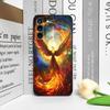 Luxury Phoenix Fire Feather Pattern Phone Case for Samsung Galaxy S25 S24+ S23 Ultra S22 Plus S20 S21 FE M53 M34 5G Soft Covers