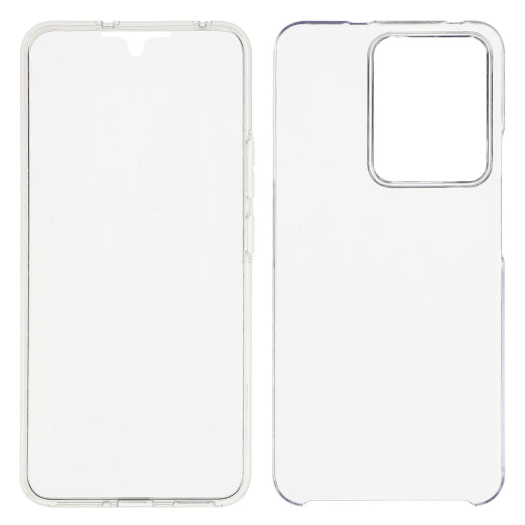 For Realme 14 5G Case TPU Frame Clear Acrylic Back Phone Cover with PET Film