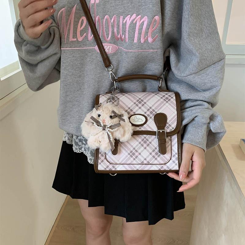 College-Stil Retro Niedlicher Rucksack Damen Neu Herbst und Winter Premium-Gefühl Tragbarer Pendlerrucksack