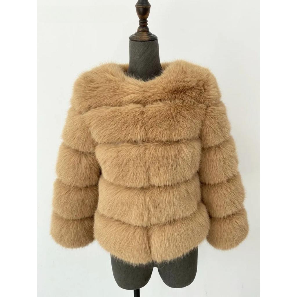 VAYLA Mink Coat Winter Black White Faux Fur Coat Woman Elegant Fluffy Faux Fur Jacket Top Short Fur Coats Woman Clothing