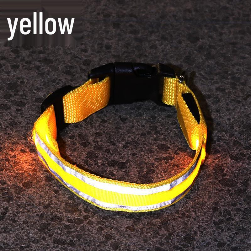 Rechargeable Luminous Reflective Dog Collar for Nighttime Walks