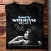 Varm Amy Winehouse Sanger T-shirt Varm Sort T-shirt Bomuld