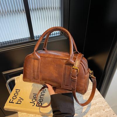 Retro Casual Handbag Women'S Winter Simple Commuter Underarm Bag Fashionable Versatile Shoulder Messenger Bag