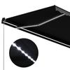 Manual Retractable Awning with LED Lighting 350 X 250 Cm Anthracite Grey