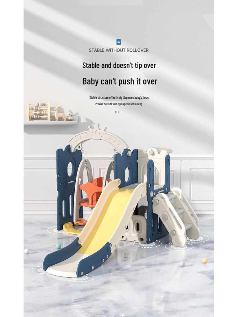 Multifunctional Indoor Play Slide and Swing Set for Kids