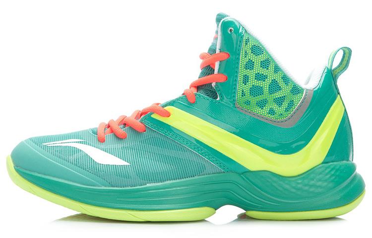 Li Ning Super Light 12 Амортизация Поддержка Амортизация Поддержка Средняя высота Баскетбольные кроссовки Унисекс Зеленый ABFK019-4 45