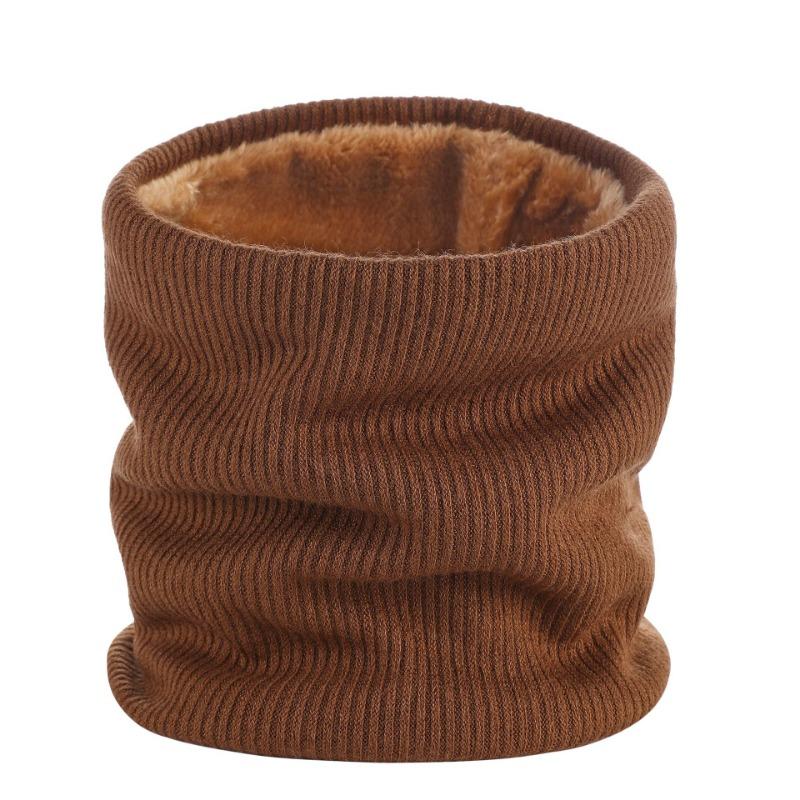 New winter warm scarf outdoor sports outer neck cover couple solid color velvet cover