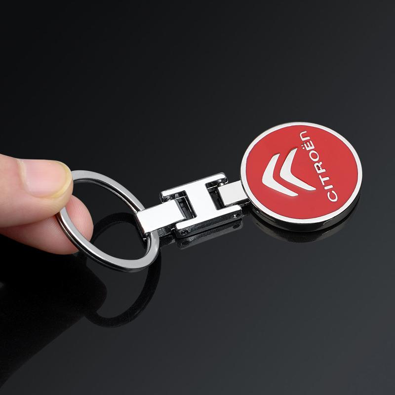 Portachiavi Metallo Emblema Auto Portachiavi Accessori Auto Per Citroen C4 C3 C2 C1 Berlingo Xsara Picasso Ornamento Portachiavi
