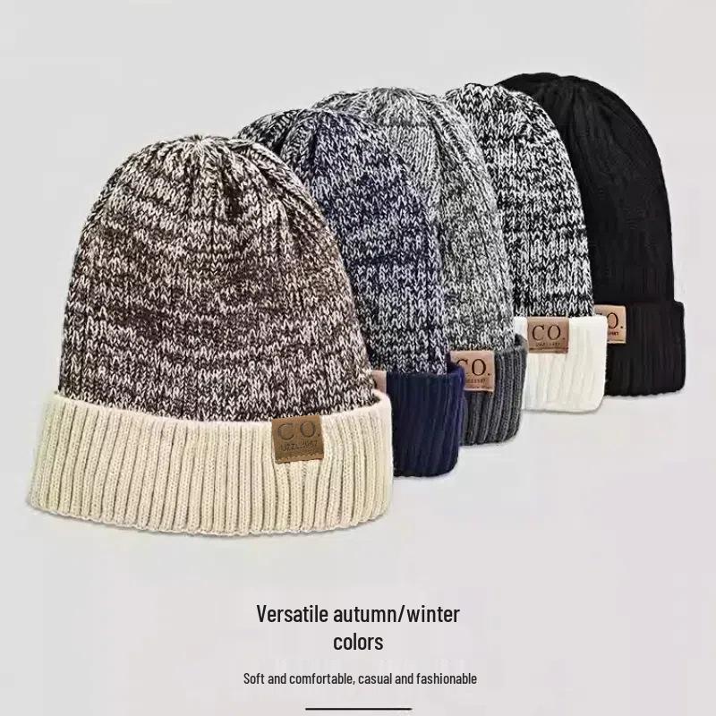Unisex Winter Woolen Hats - Thick, Warm, Knitted for Outdoor Versatility and Style