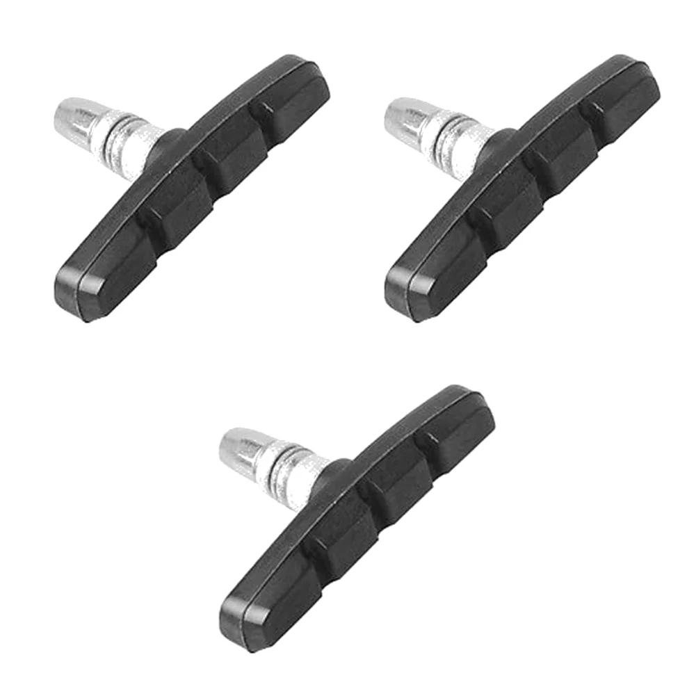 20-1PCS Mountain Road Bike Brake Block Practical Rubber Metal V-brake Shoes Pad Wear Resistant Bicycle Riding Brake Accessories