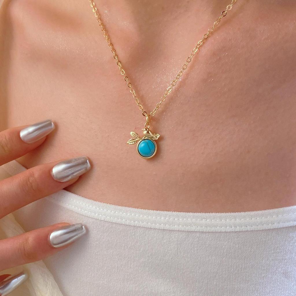 Bohemian Turquoise Demon Eye Choker Necklace with Irregular Beads for Women