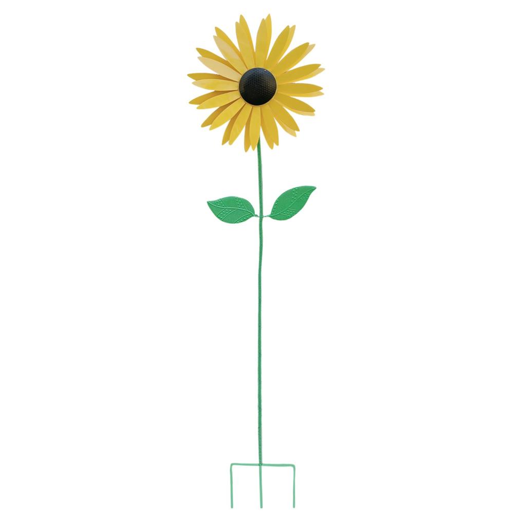 75cm Sunflower Windmill Metal Rotating Sunflower Wind Spinner With Stake Standing Lawn Flower Pinwheel Outdoor Garden Decor