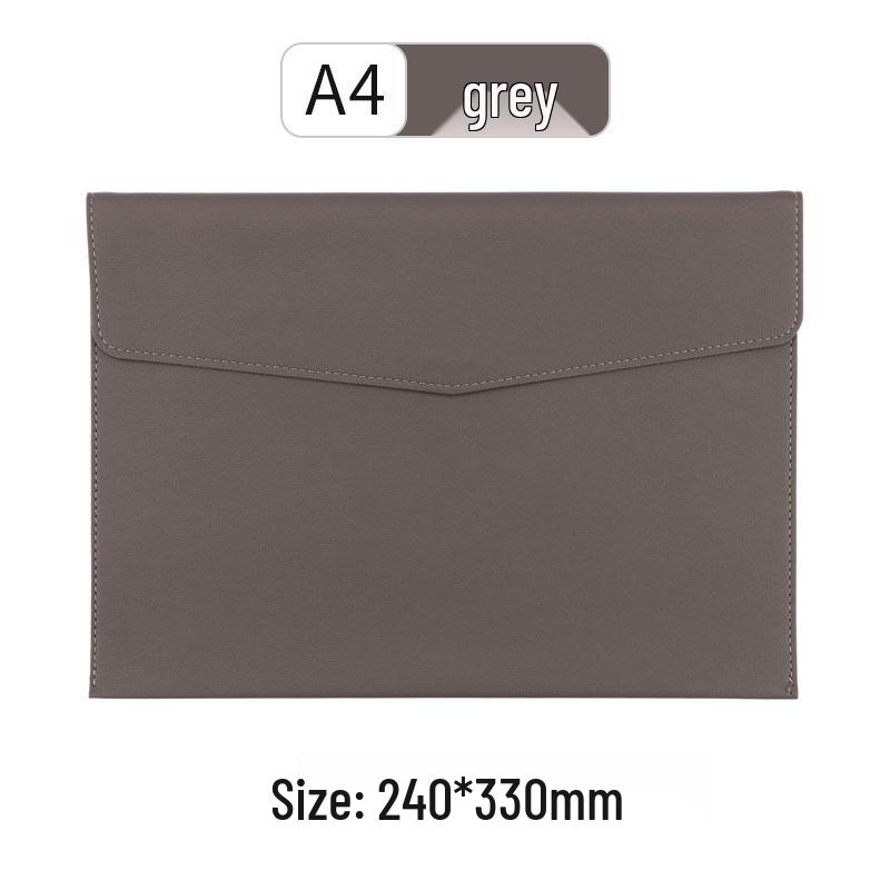 

Кожаная деловая сумка для документов формата A4 – Большая вместимость, Индивидуальный логотип серый