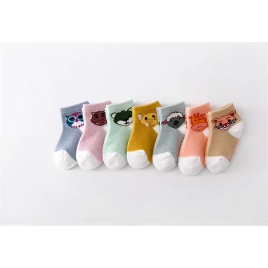 Lawadka 7Pairs/set Summer Mesh Thin Newborn Baby Boys Girls Socks Cotton Cartoon Infant Sock For Boy Girl Casual 0-24Month