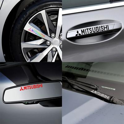 4 ks Autolepky Vodotěsné Zrcátko Zadního Pohledu Vinylové Obtisky Příslušenství Pro 9 Ralliart EX ASX L200 Colt Outlander Cross
