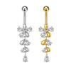 Elegant Butterfly Chain Navel Ring Exquisite Navel Button Fashion Belly Navel Stud  Body Piercing