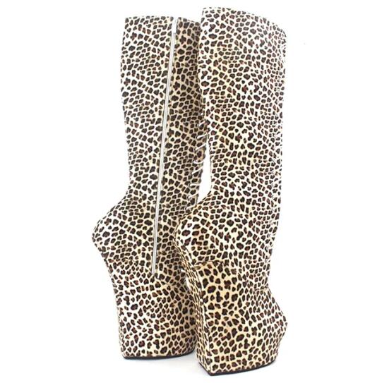 

Мода FHC Новые танкетки Пони Без каблука Сапоги до колена,Фетиш Танцевальная обувь,Мужские Косплей Ботас,20см,5см Платформа,Фиолетовый,Индивидуальный цвет 36 леопардовый