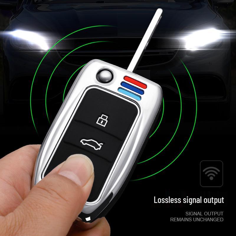 MG Car Genuine Leather Key Case for MG6, ZS Ruihang GT, MG3/5, and Rui Teng HS - Creative Key Bag with Buckle