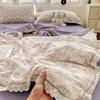 Exquisite Lace Crinkle Gauze Cotton Summer Quilt Skin-Friendly Washable Multi Size Bedding For Cozy Bedroom Summer Sleeping