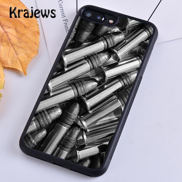Krajews Vojenská Zbraň Kulky Koláž Kryt na Telefon pro iPhone 14 5 6s 7 8 plus X XR XS 11 12 13 pro max Samsung S21 S22 ultra