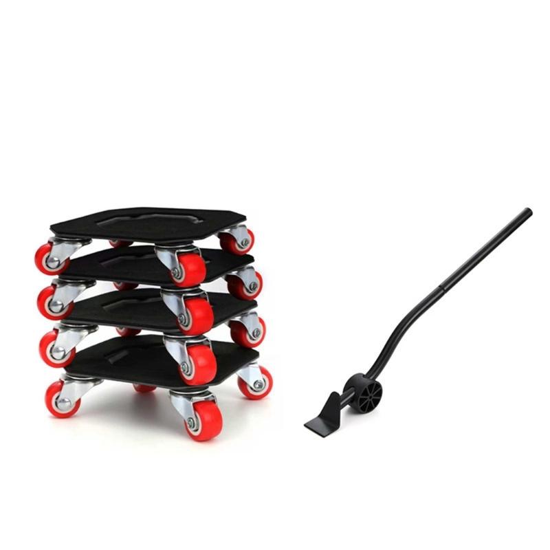 Multipurpose Furniture Mover 360 Degree Rotating Wheels Heavy Item Moving Tool Heavy Duty Dollys with Auxiliary Lifter