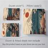 Mount Fuji Pattern Quilt Cover Bedding Bedroom Decoration Japanese Digital Printing Three-Piece Quilt Cover Home Textile