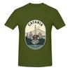 Vintage Catania Sicily Elephant Fountain Mount Etna Slightly Wide Tshirt Fitness Leisure Antipilling Short Sleeve