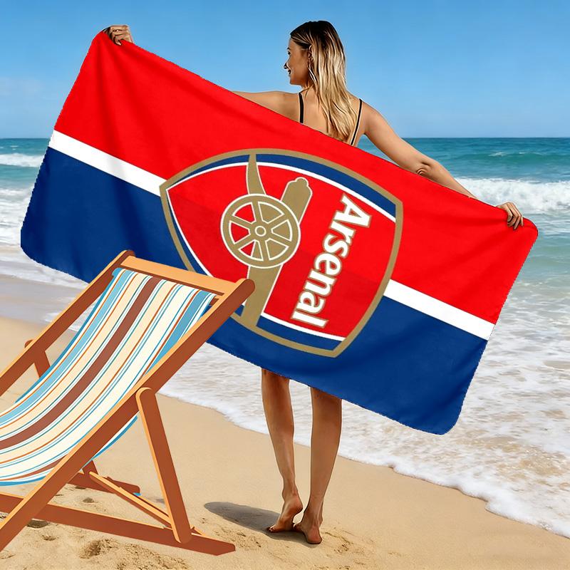 Asciugamano da Spiaggia con Stampa Arsenal Football Club, Asciugamano Grande Morbido ad Asciugatura Rapida per Spiaggia Campeggio Nuoto