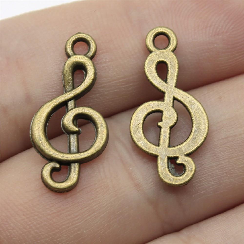 20pcs Music Charms Musical Note Charms For Jewelry Making Antique Silver Color DIY Crafts Making Findings Handmade Jewelry