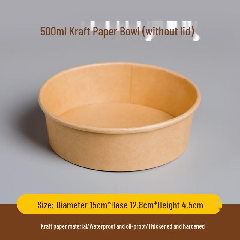 MOLUONA Disposable Kraft Paper Takeout Bowls