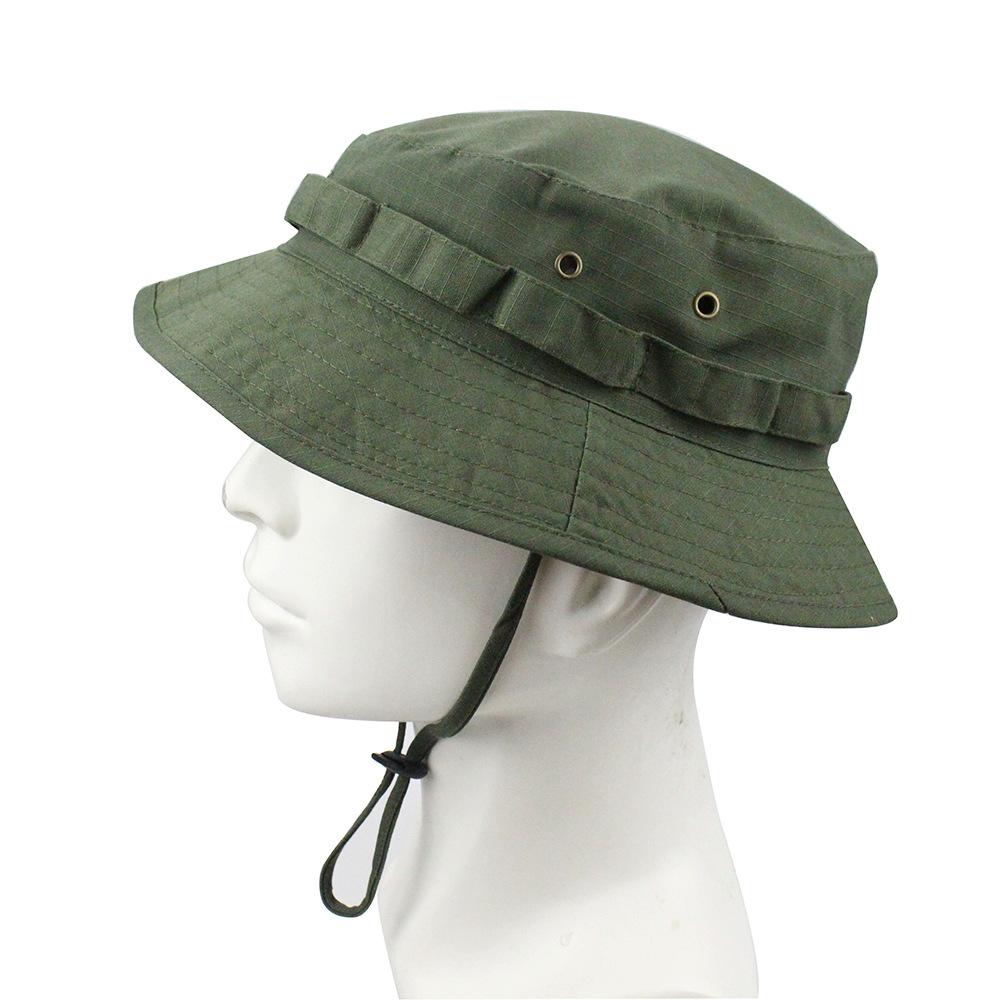 Tactical Camouflage Short Brim Bucket Hat  t Outdoor Uv Protection Fishing Hiking Hunting Hat Sun Shade Cap